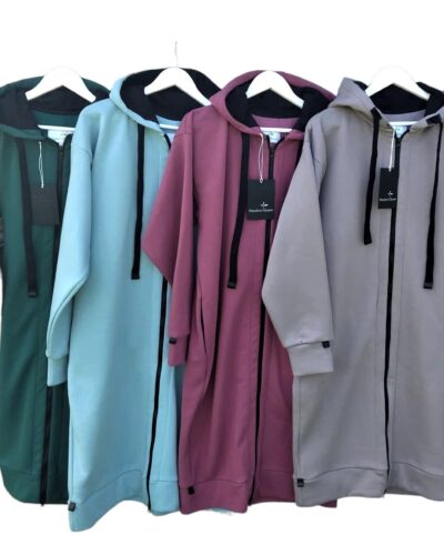 Ilgas džemperis su užtrauktuku