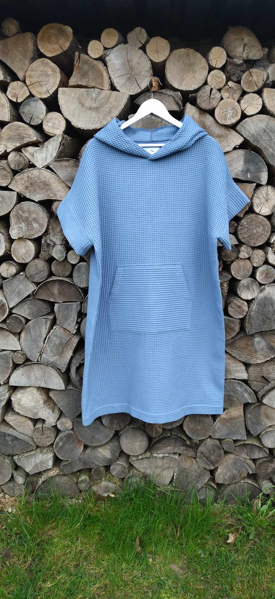 Medvilninis pirties/paplūdimio pončas dangaus mėlyna - Image 2