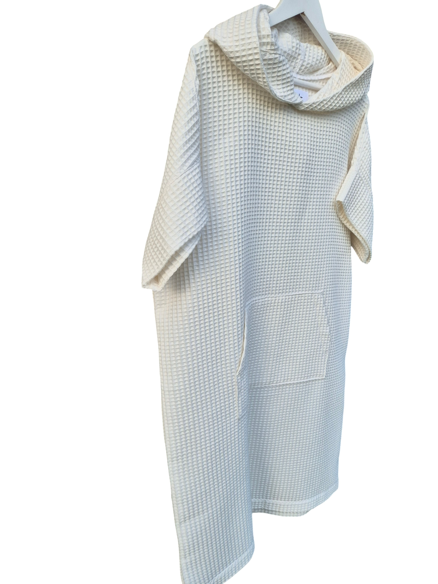 Medvilninis pirties/paplūdimio pončas pieno baltumo - Image 2