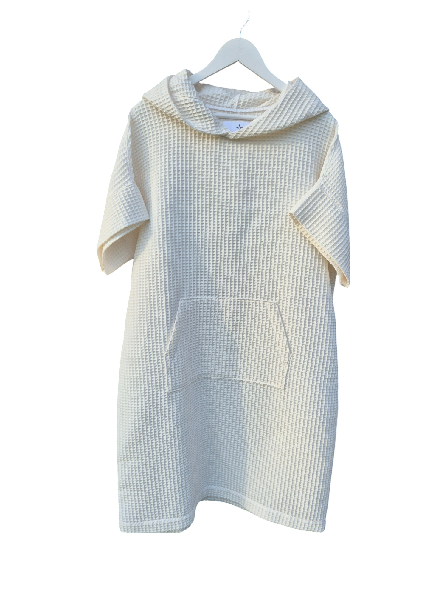 Medvilninis pirties/paplūdimio pončas pieno baltumo