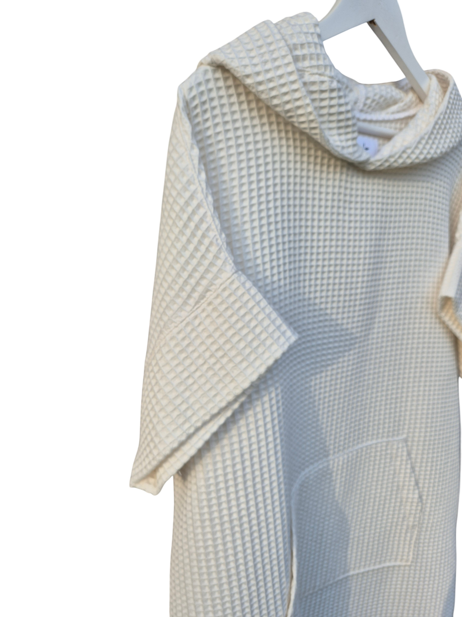 Medvilninis pirties/paplūdimio pončas pieno baltumo - Image 6