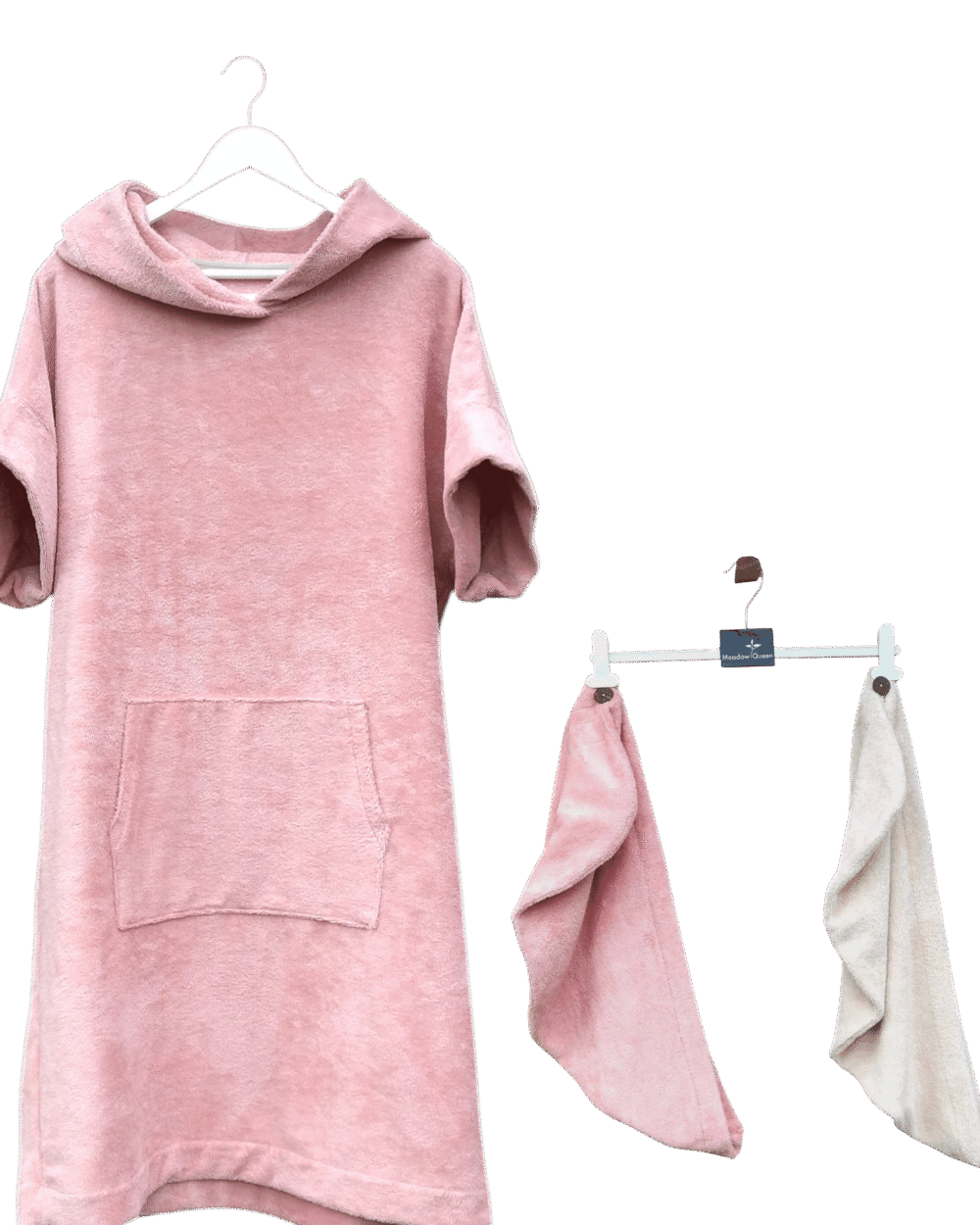 Set aus Bambus-Poncho und Handtuch